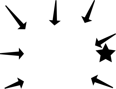 heads pointing to middle